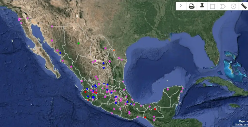 map of call centers in Mexico location