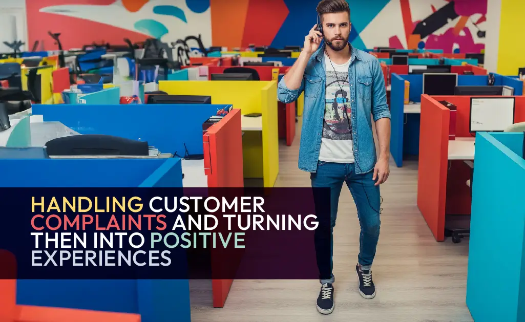 Handling Customer Complaints and Turning then Into Positive Experiences 80 customer complaints ilustration with many words but the principal word is customer complaint