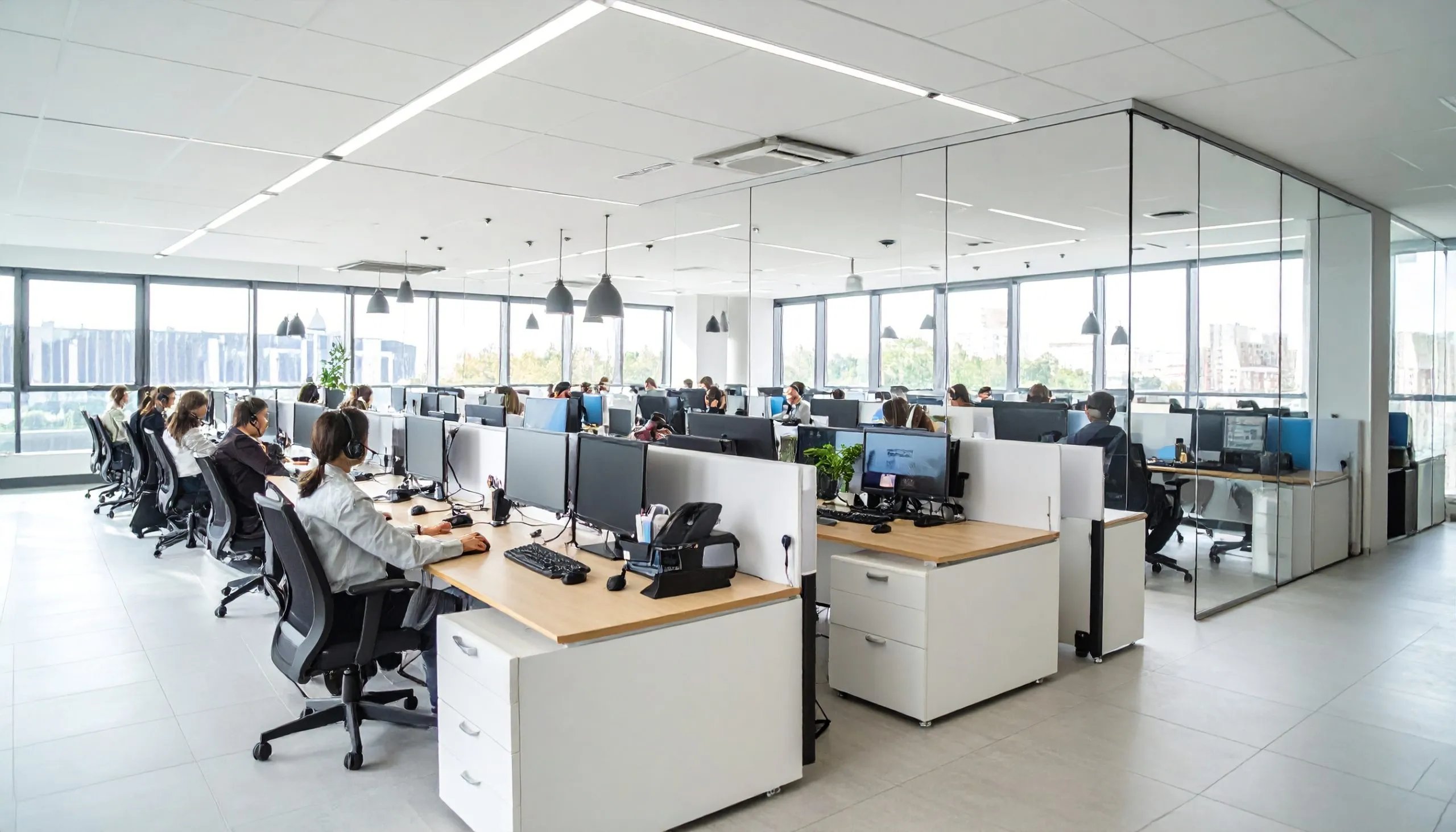 BPO-office with multiple cubicles