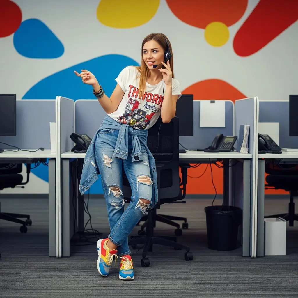 Female Call Center Agent Deciding how to choose the Best Call Center in Mexico Female Call Center Agent Deciding how to choose the Best Call Center in Mexico