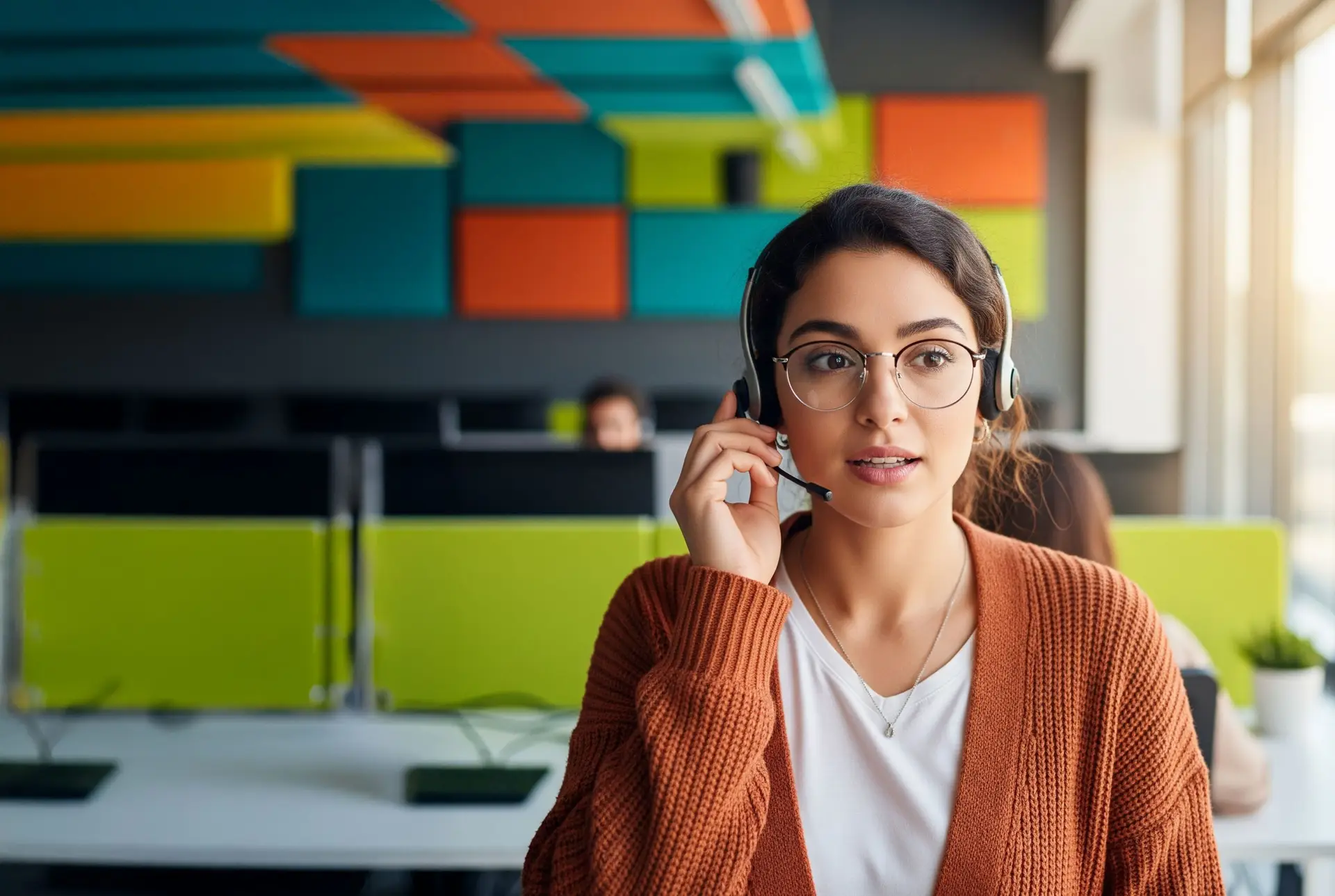 CallZent bilingual call center representative assisting a customer