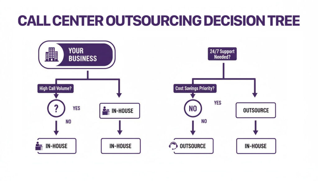 call center outsourcing solutions decision tree