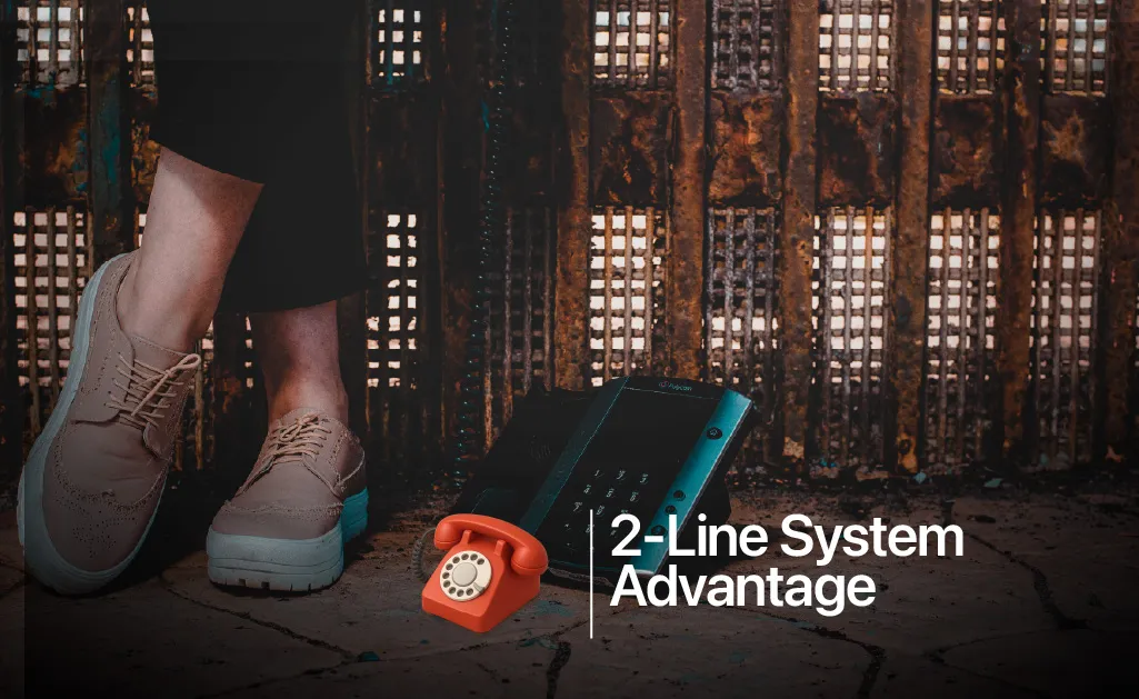 2 Lines telephone system