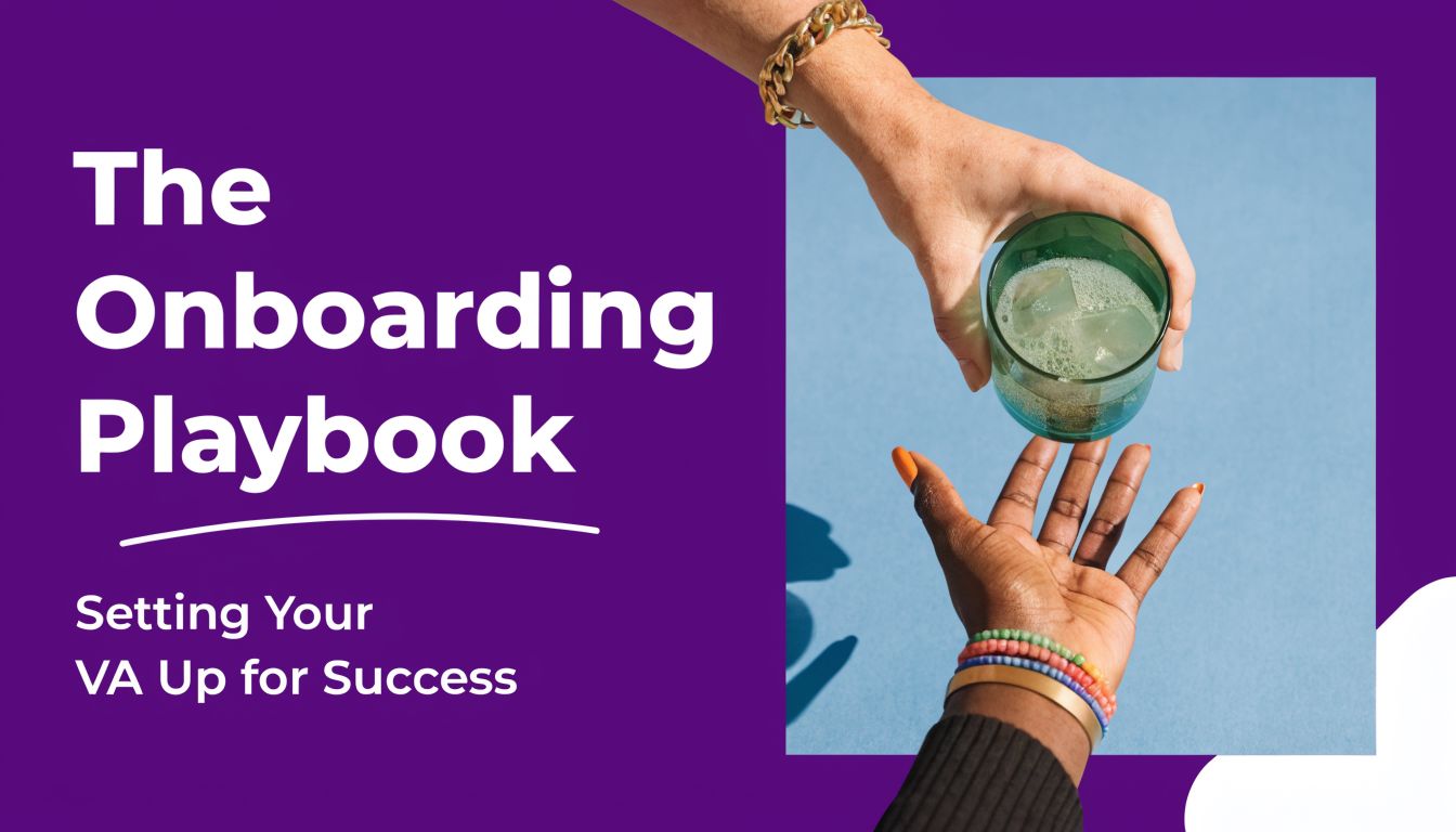 Mastering Outsourcing Virtual Assistants for 2026 Growth 3 A person handing a glass of iced drink to a virtual assistant to symbolize collaboration and support.