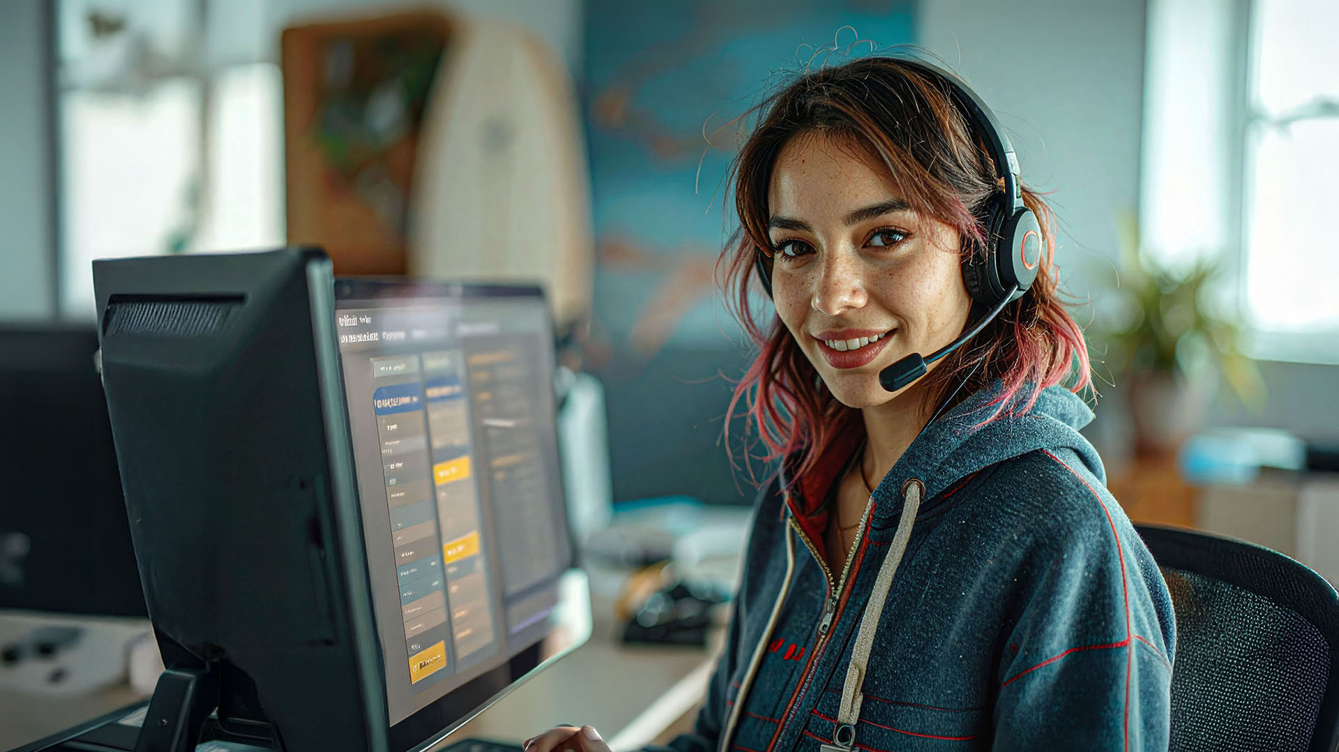 CallZent outsourced customer service professional