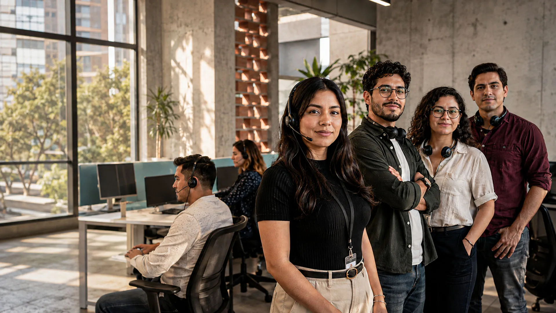 CallZent bilingual support professionals providing call center outsourcing services in Mexico