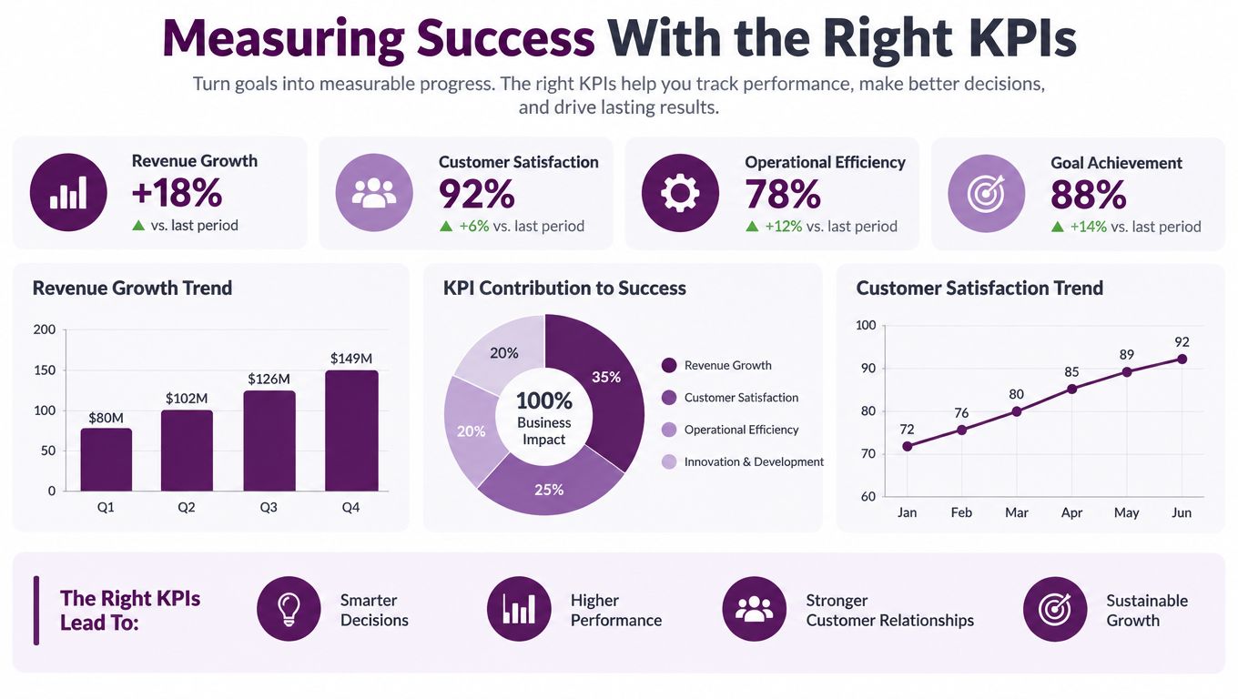 Inbound vs Outbound Call Center Strategy Guide 1 An infographic displaying key performance indicators, revenue growth trends, customer satisfaction charts, and business impact metrics.