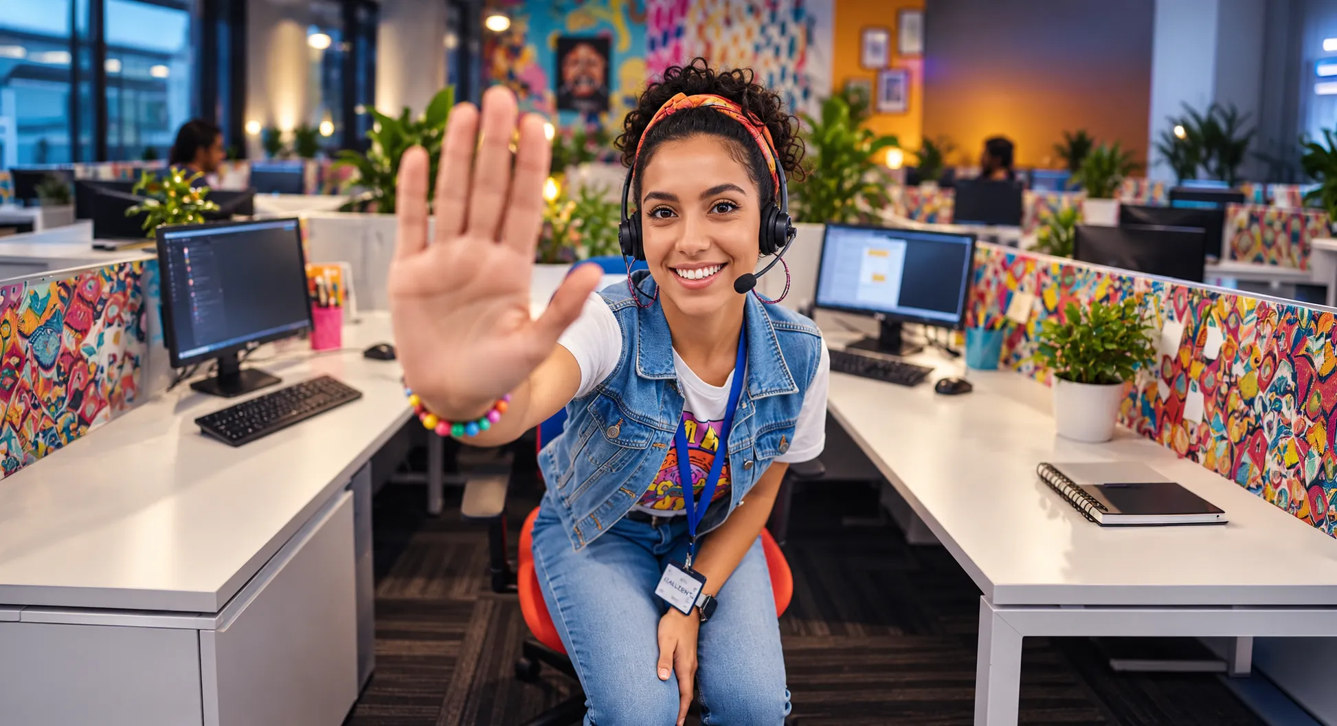 Virtual answering service agent working in a customer support center