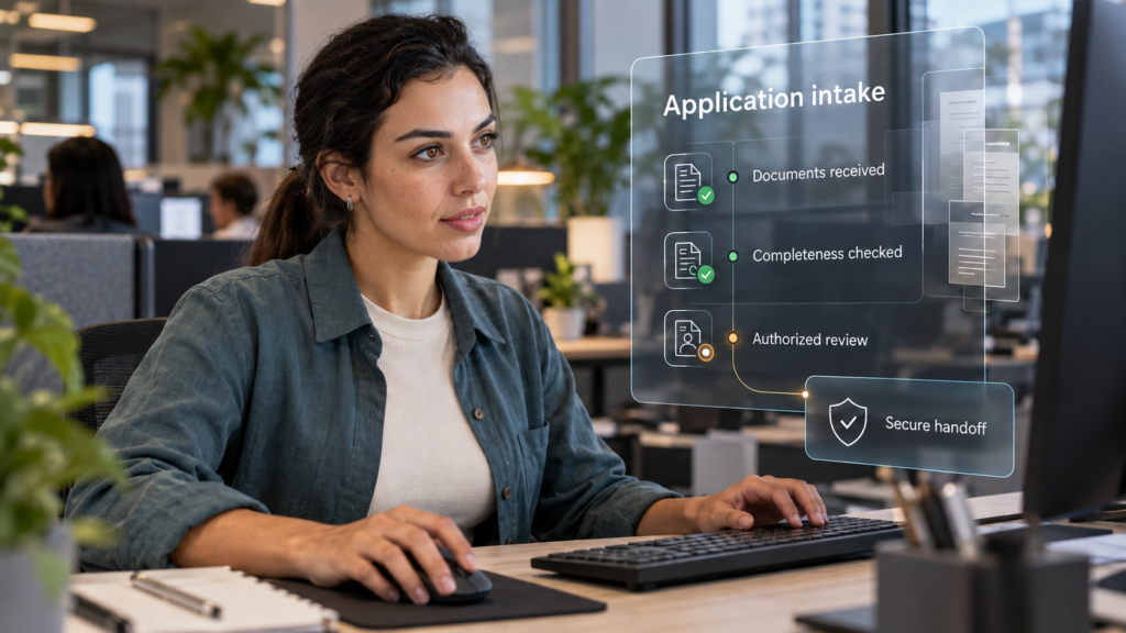 Secure application intake review